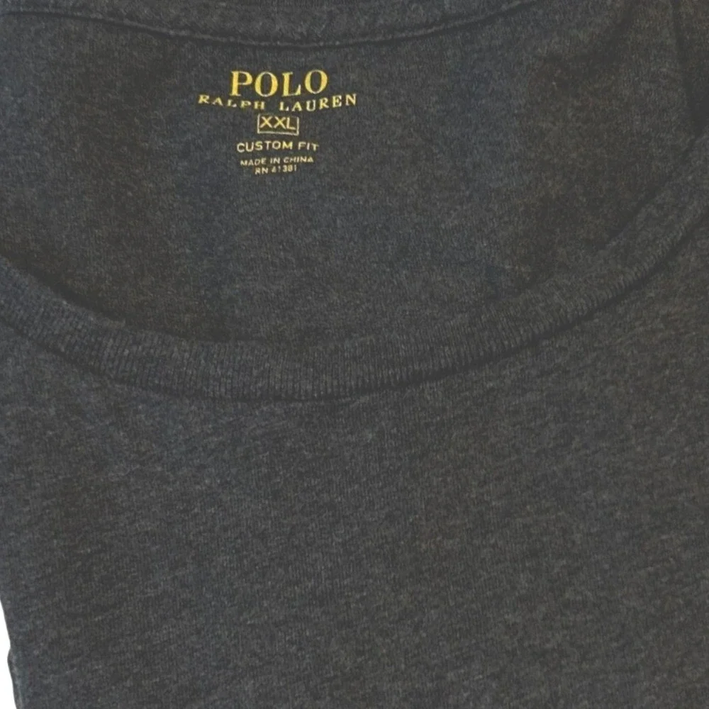Polo Ralph Lauren T-Shirt XL Mens Gray Long Sleeve Custom Fit Pony Logo